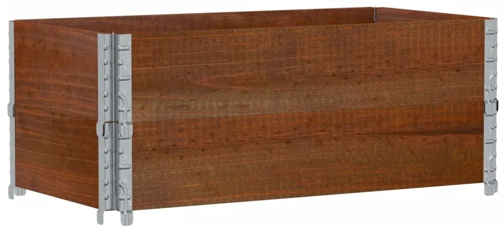 Colares p/ paletes 2 pcs 100x50cm madeira pinho maciça castanho