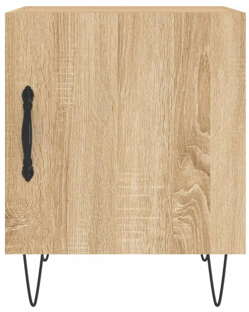 Mesa cabeceira 2pcs 40x40x50cm deriv. madeira carvalho sonoma