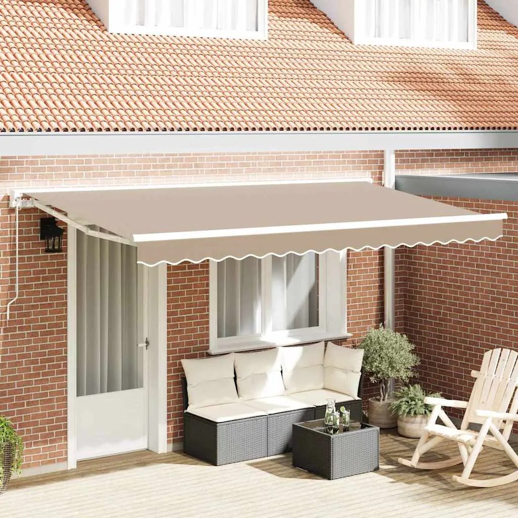 vidaXL Tecido para Substituição de Toldo para Estrutura de 4x2 m Bege