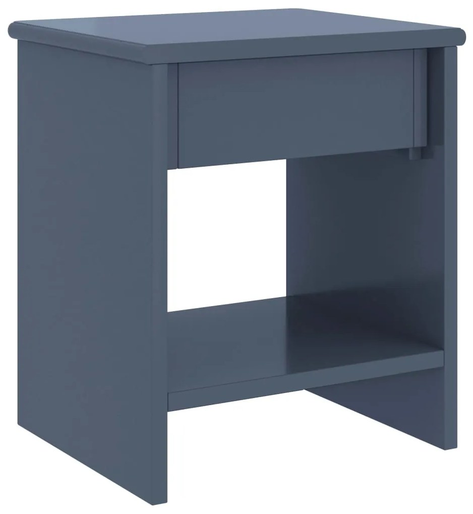 Mesa de cabeceira 35x30x40 cm pinho maciço cinzento-claro