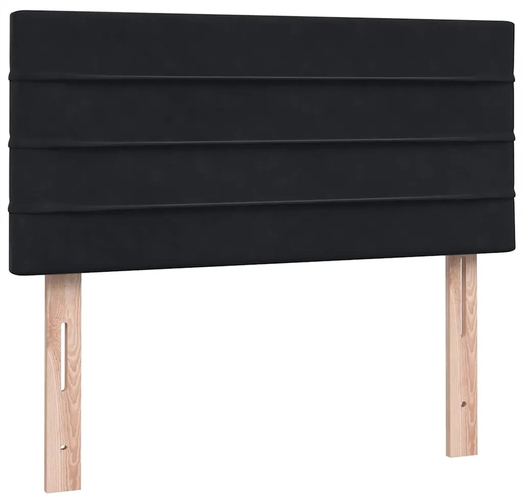 Cama box spring com colchão 90x210 cm veludo preto