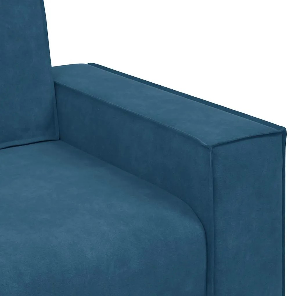 Poltrona 60 cm veludo azul