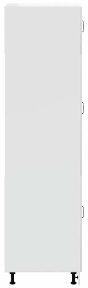 Armário de cozinha Lucca derivados de madeira branco brilhante