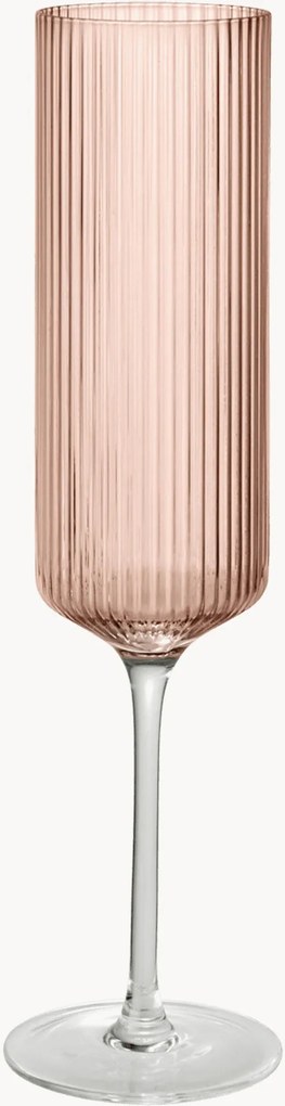 Copos de champanhe artesanais Ripple, conjunto de 2