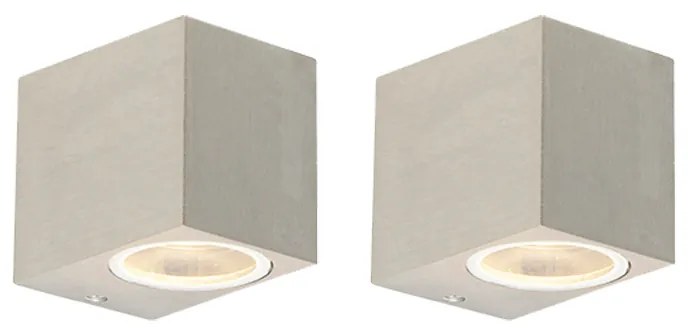 Conjunto de 2 apliques modernos aluminio IP44 - BALENO I Design