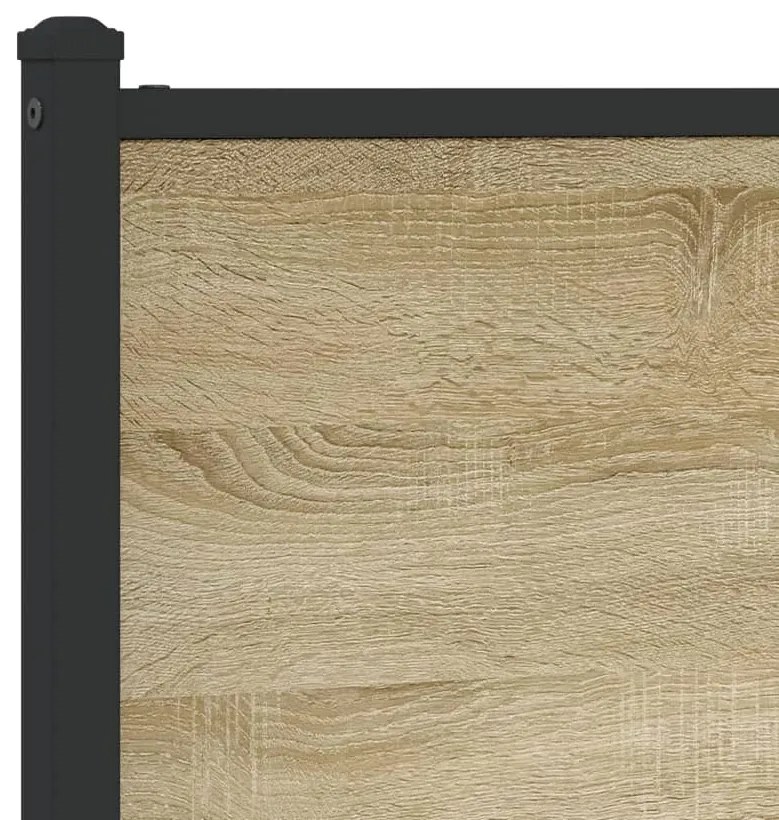 Estrutura de cama sem colchão 90x200 cm metal carvalho sonoma