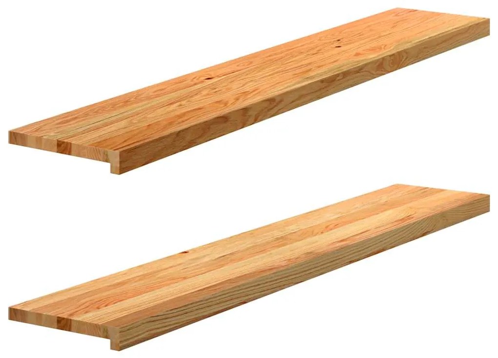 vidaXL Soleiras da janela 2 pcs 140x25x2 cm carvalho castanho-claro