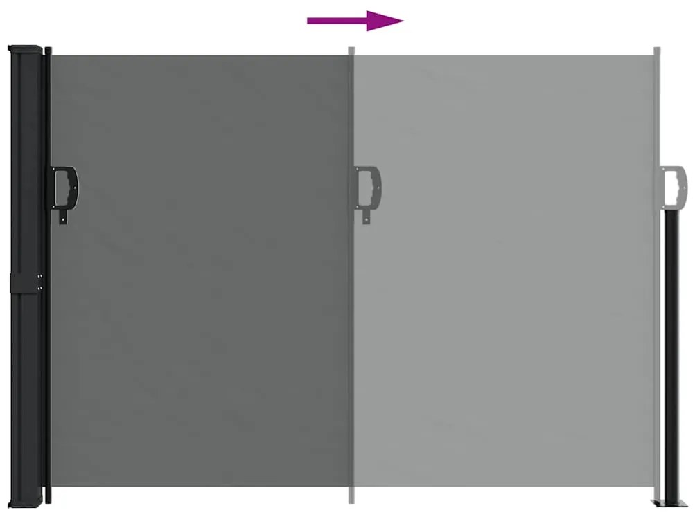 Toldo lateral retrátil 140x600 cm antracite