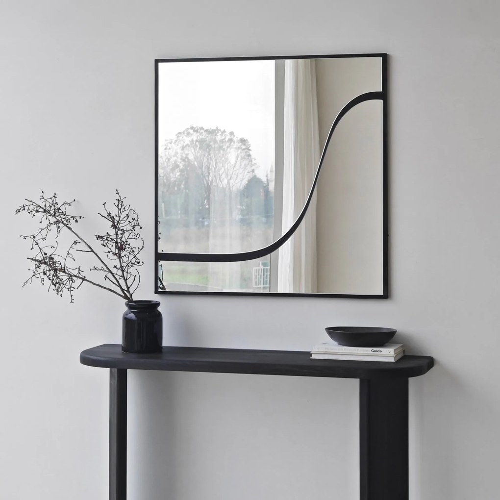 Espelho Abstract – Preto – 70 cm x 70 cm
