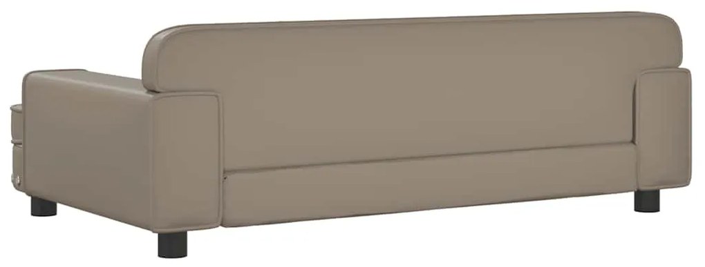 Cama para cães 90x53x30 cm couro artificial cappuccino