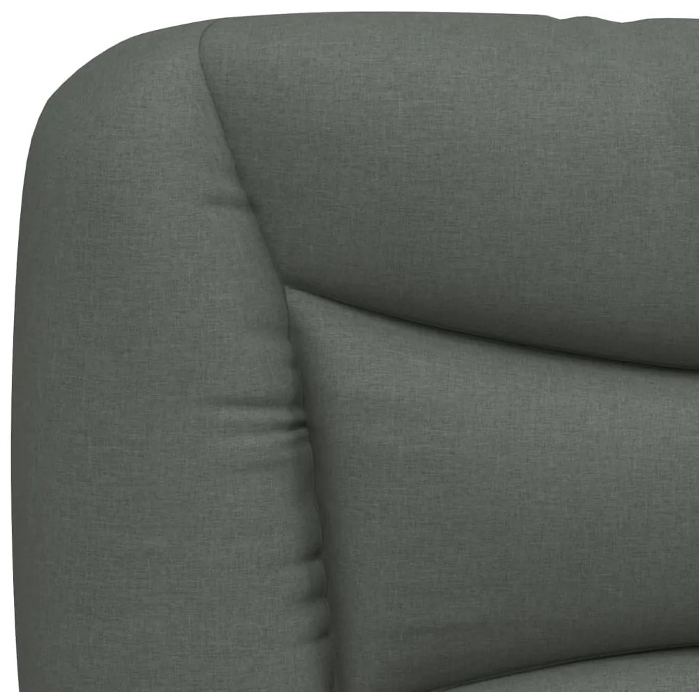 Almofadão de cabeceira 180 cm tecido cinzento-escuro
