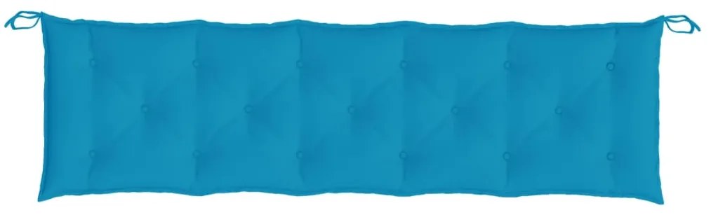 Almofadão p/ banco jardim 180x50x7 cm tecido oxford azul-claro