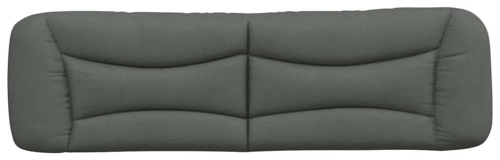 Almofadão de cabeceira 180 cm tecido cinzento-escuro