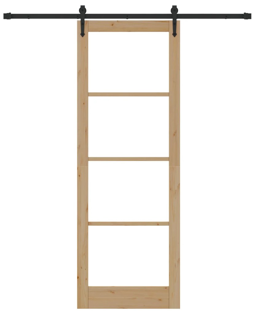 Conjunto de Porta Deslizante vidaXL com Conjunto de Ferragens 83x232 c