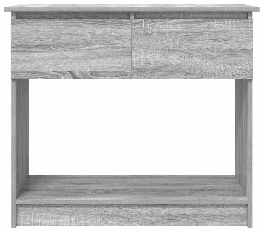 Mesa consola com gavetas 85,5x38,5x74,5 cm sonoma cinzento