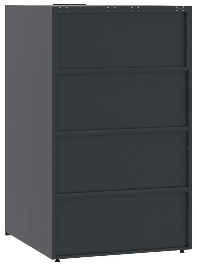Abrigo para 5 caixotes do lixo 345x79x117 cm aço antracite