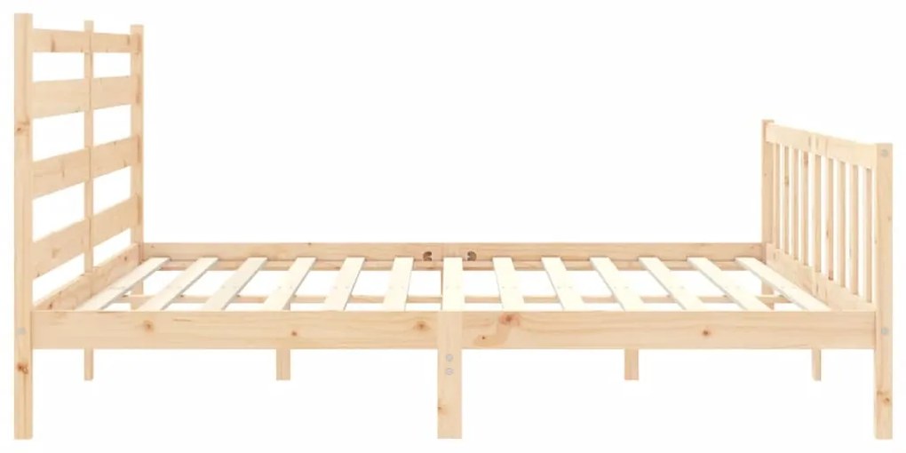 Cama sem colchão 200x200 cm madeira de pinho maciça