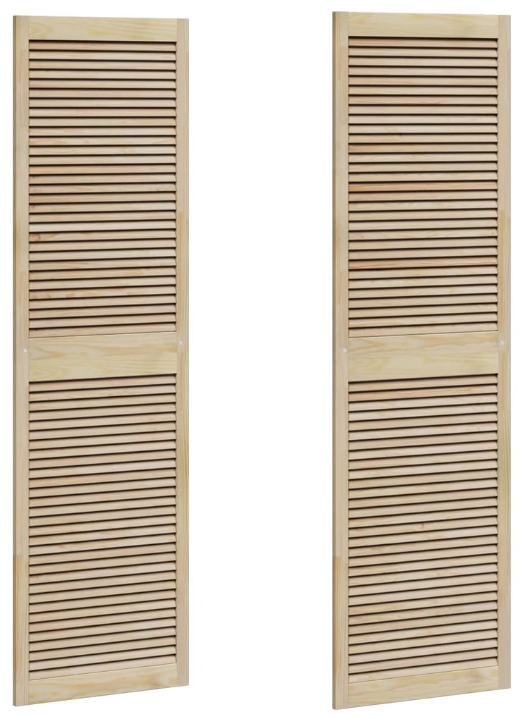 vidaXL Porta de Armário com porta 2 pcs Natural 140.5 x 2 x 59.5 cm