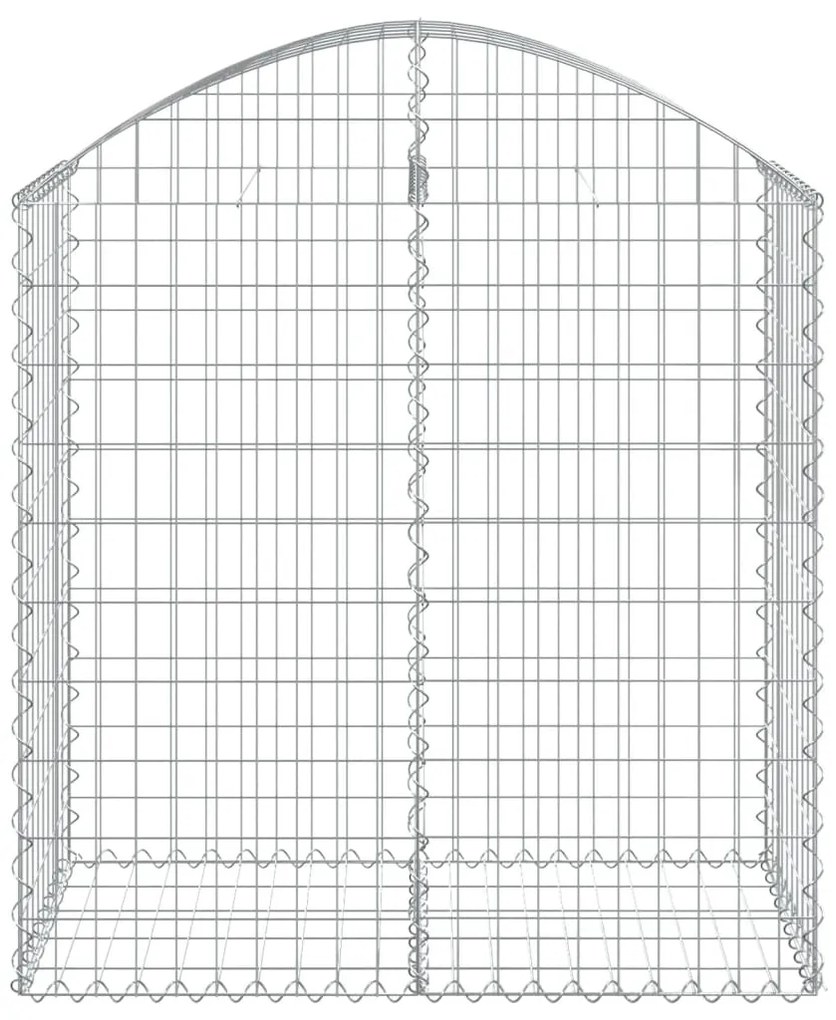 Cesto gabião arqueado 100x50x100/120 cm ferro galvanizado