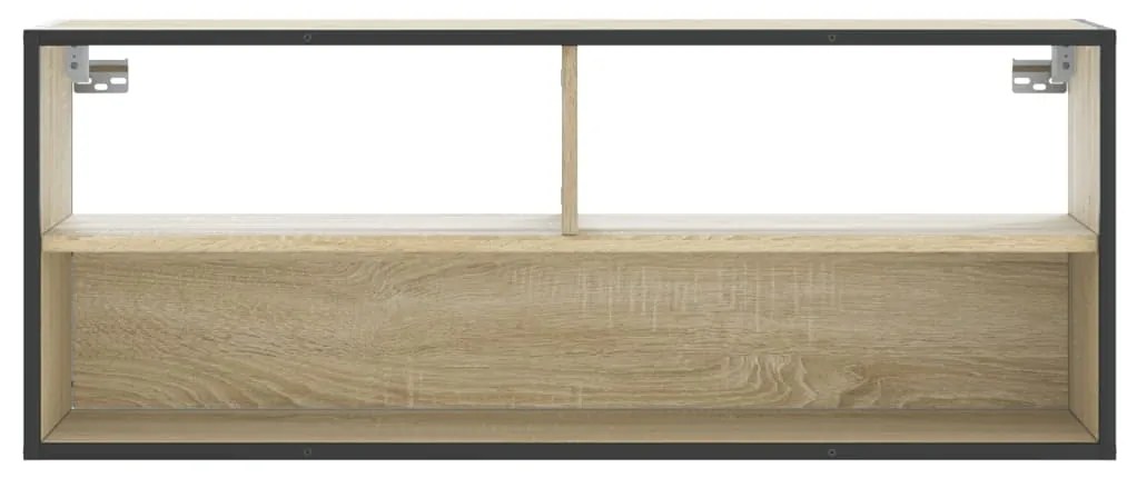 Móvel p/ TV 100x31x39,5 cm deriv. madeira/metal carvalho sonoma