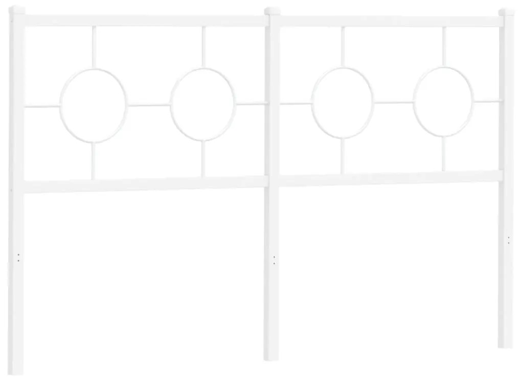 Cabeceira de cama 135 cm metal branco