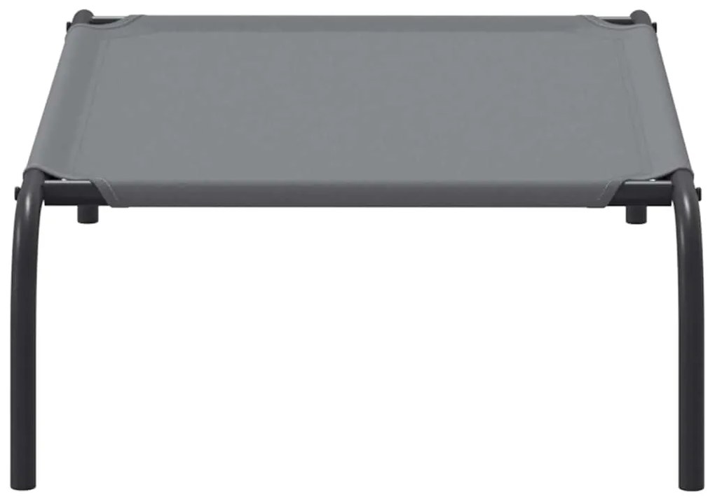 Cama para cães elevada 90x50x20cm tecido oxford e aço cinzento