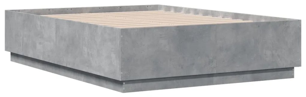 Estrutura de cama 135x190 cm derivados de madeira cinza cimento