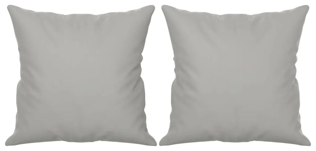 Sofá 3 lugares c/ almofadas 180 cm microfibra cinzento-claro