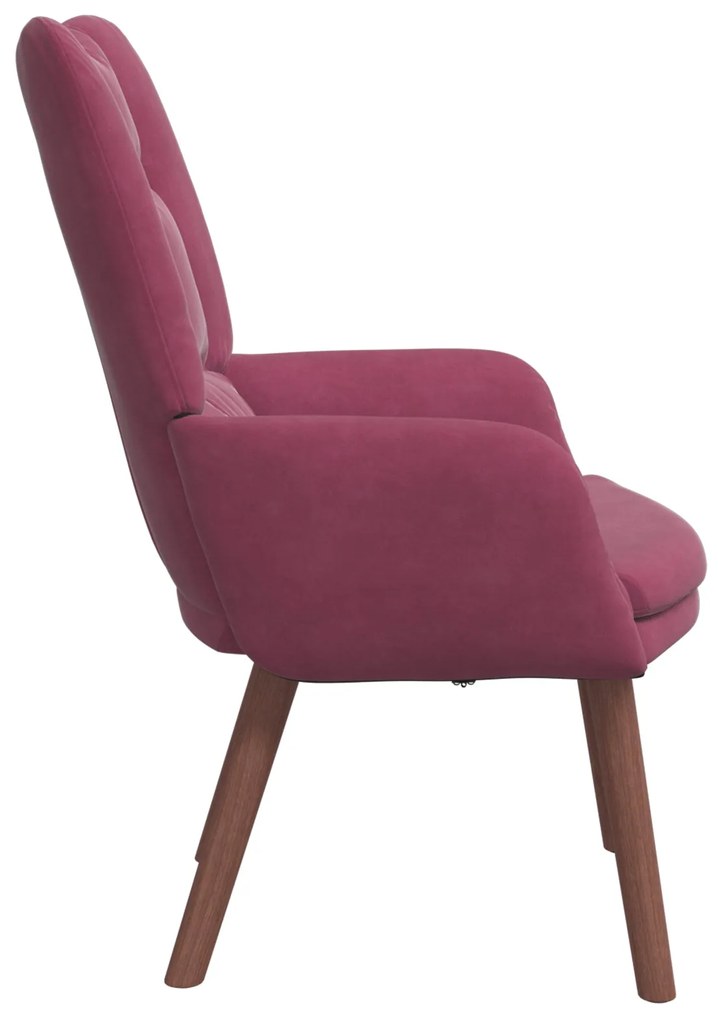 Poltrona Relaxante VidaXL Vermelha de Veludo