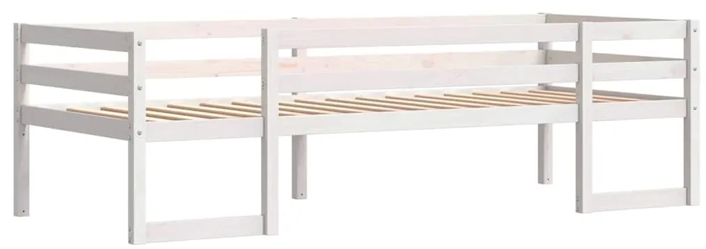 Estrutura de cama infantil 90x190 cm pinho maciço branco