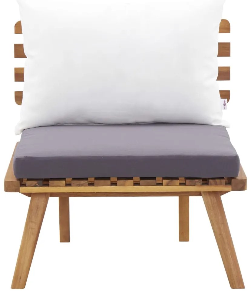 Conjunto lounge de jardim 5 pcs madeira de acácia maciça
