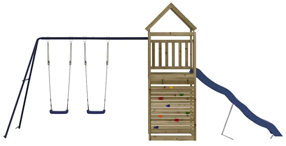 Conjunto de brincar para exterior madeira de pinho impregnada