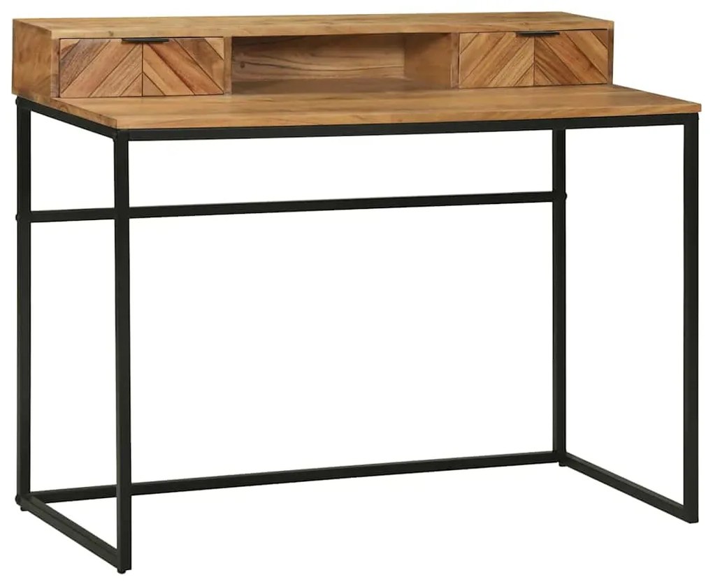 vidaXL Secretária de computador com gaveta Castanho 110 x 50 x 87 cm