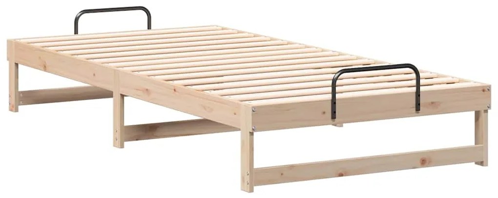 Estrutura de Cama com Alças Castanho 100 x 200 cm