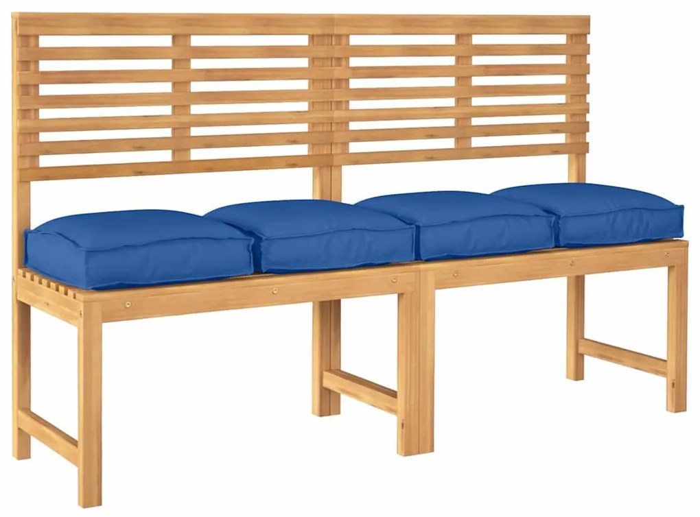 Conjunto de 4 Almofadas de Palete Azul Royal 40 x 40 x 8 cm em Tecido