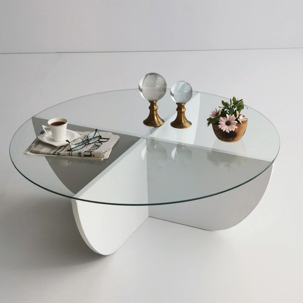 Mesa de Café Lily - Branca - 90x30x90 cm