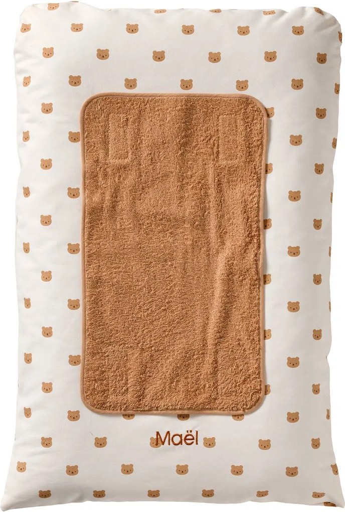 Capa personalizável para colchão de mudas, Hanói bege estampado