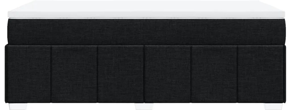 Cama com molas/colchão 90x190 cm tecido preto