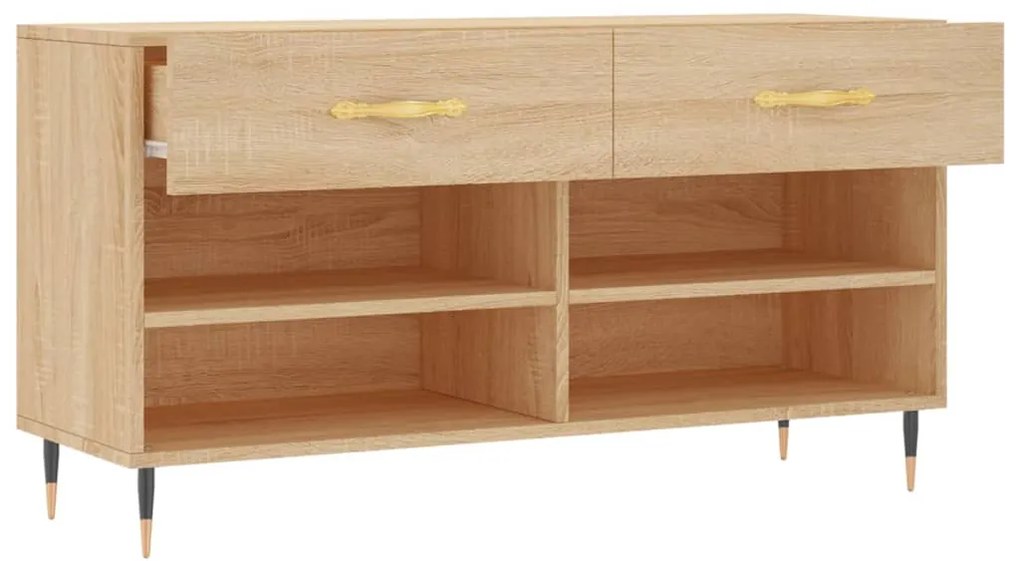 Banco sapateira 102x35x55 cm deriv. madeira carvalho sonoma