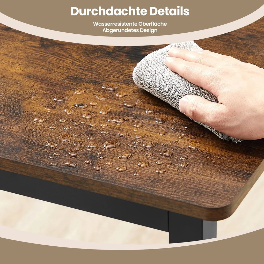 Mesa de jantar 70 x 110 x 77 cm Castanho vintage-preto