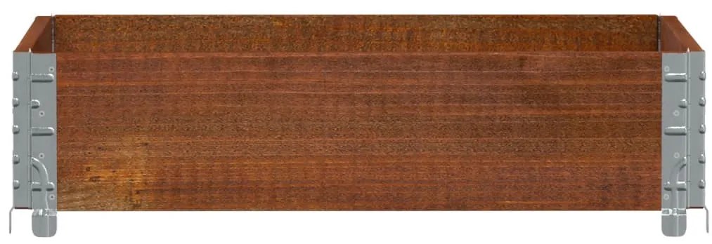 Vaso/floreira para jardim 80x60 cm pinho maciço castanho