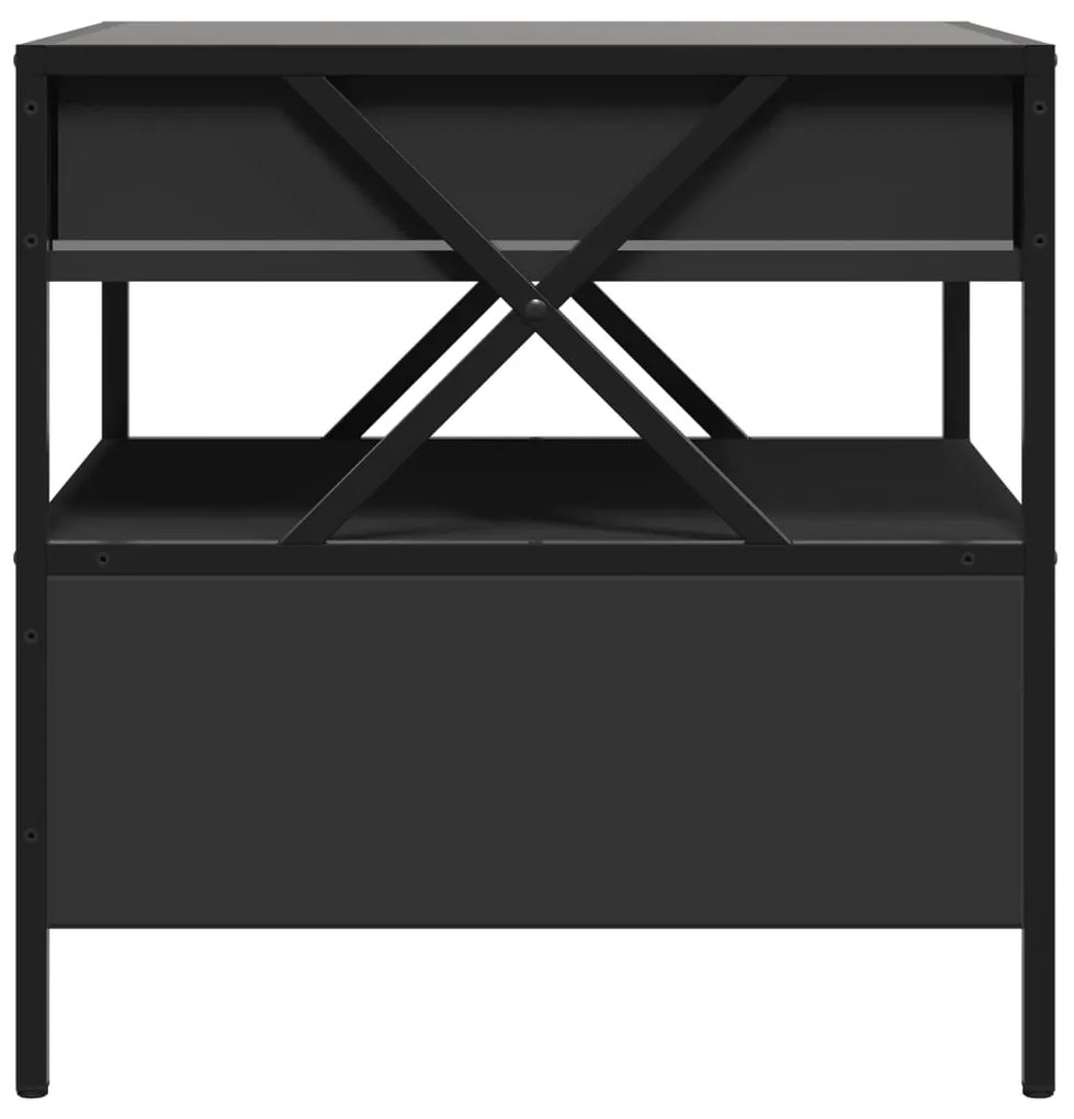 Mesa de centro c/ luzes LED Infinity 50x50x51 cm preto