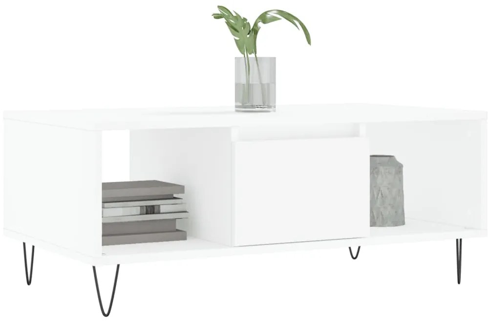 Mesa de centro 90x50x36,5 cm derivados de madeira branco