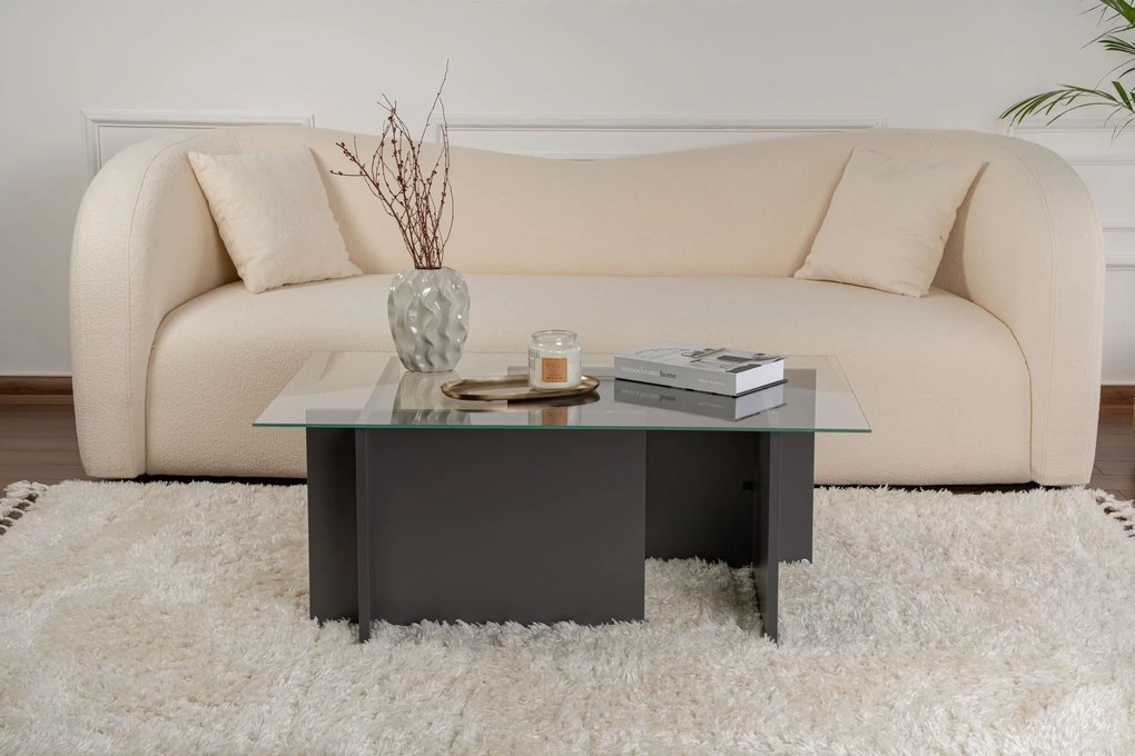 Mesa de Café Vetrino – Antracite – 105x40x65 cm
