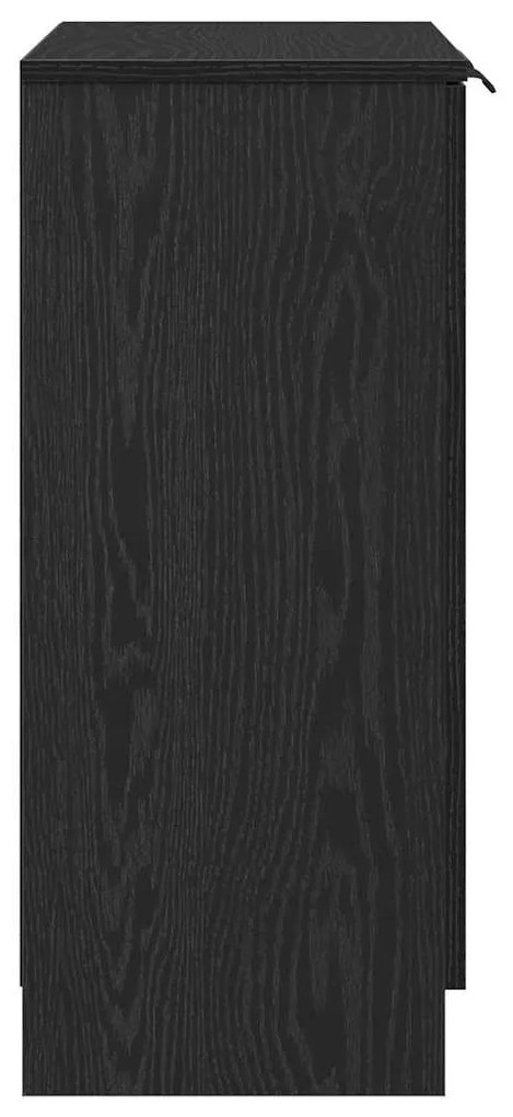 Sideboard vidaXL Preto Carvalho 60x30x70 cm Madeira de Engenharia