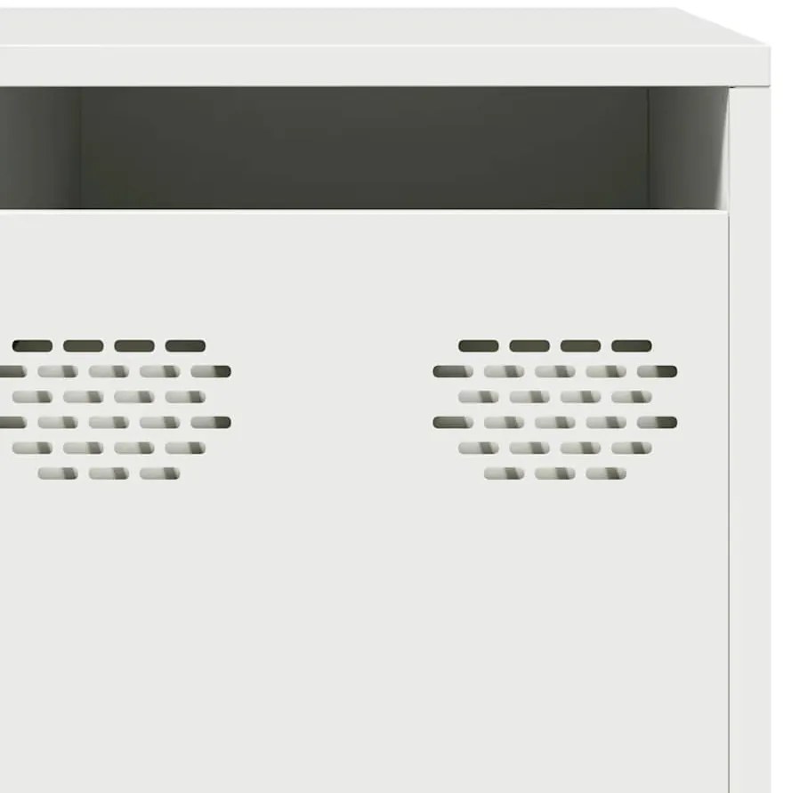 Móvel de TV 202x39x43,5 cm aço laminado a frio branco