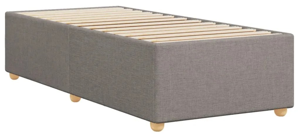 Estrutura de cama sem colchão 90x190 cm tecido cinzento