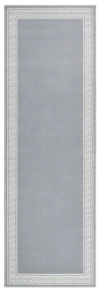 vidaXL Passadeira 60x200 cm polipropileno cinzento com padrão