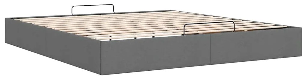 Estrutura de cama otomana sem colchão 160x200cm cinzento escuro