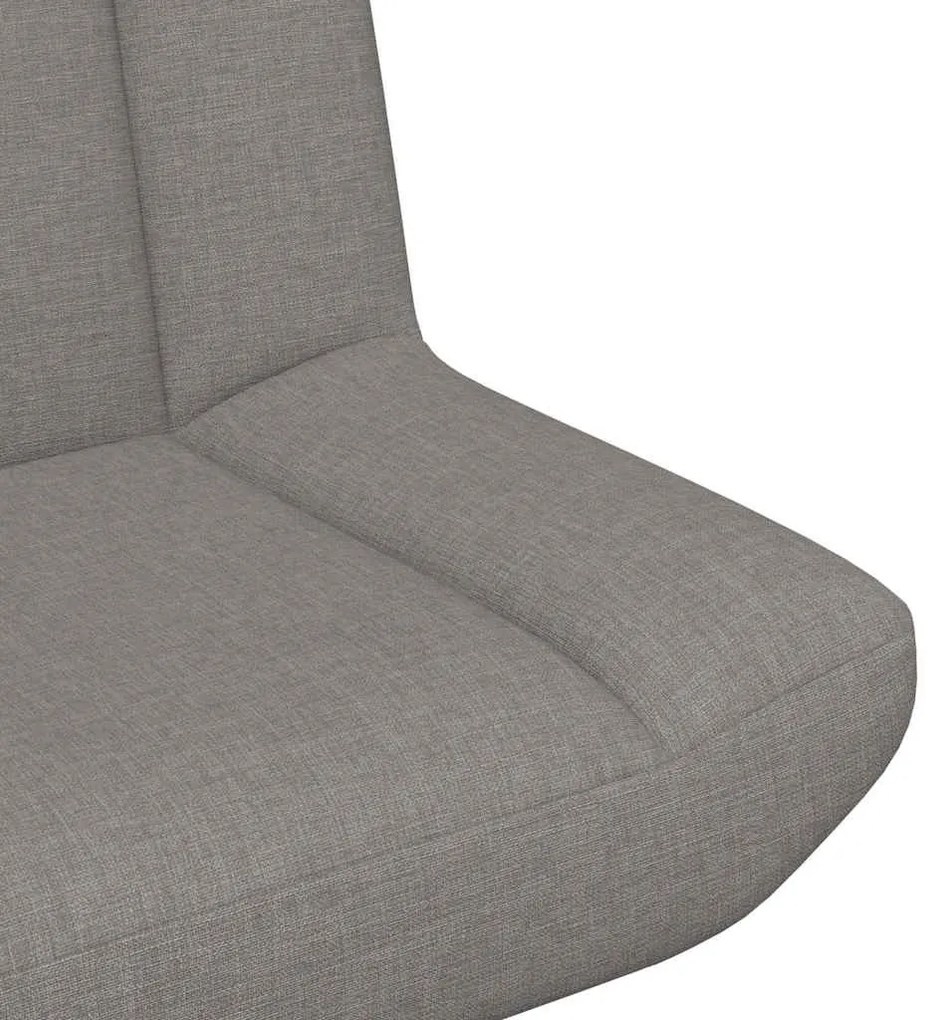 Cadeira de Acento Taupe Tecido, Base de Metal Padrão Ergonómica